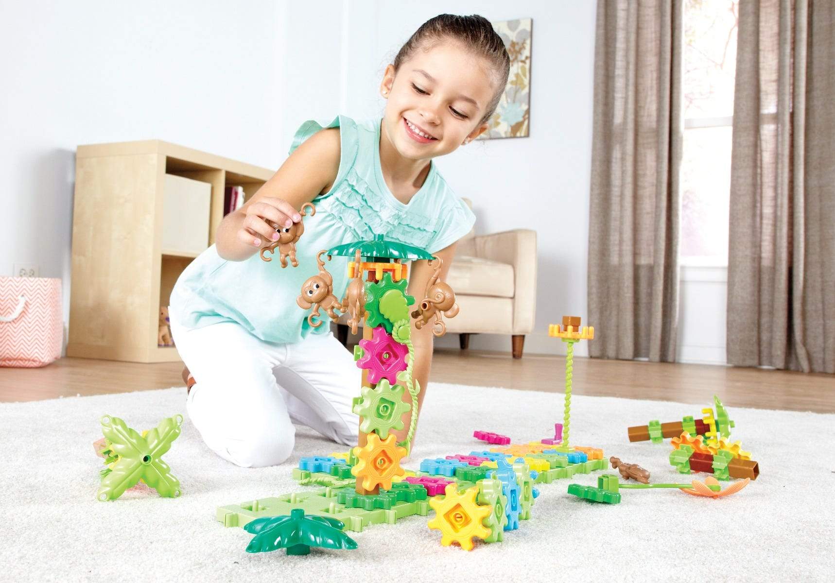 Gears! Gears! Gears!® Movin' Monkeys™ STEM Building Set - Educational Construction Toy for Kids Ages 3+ - Perfect for Classroom Learning & Creative Play at Home
