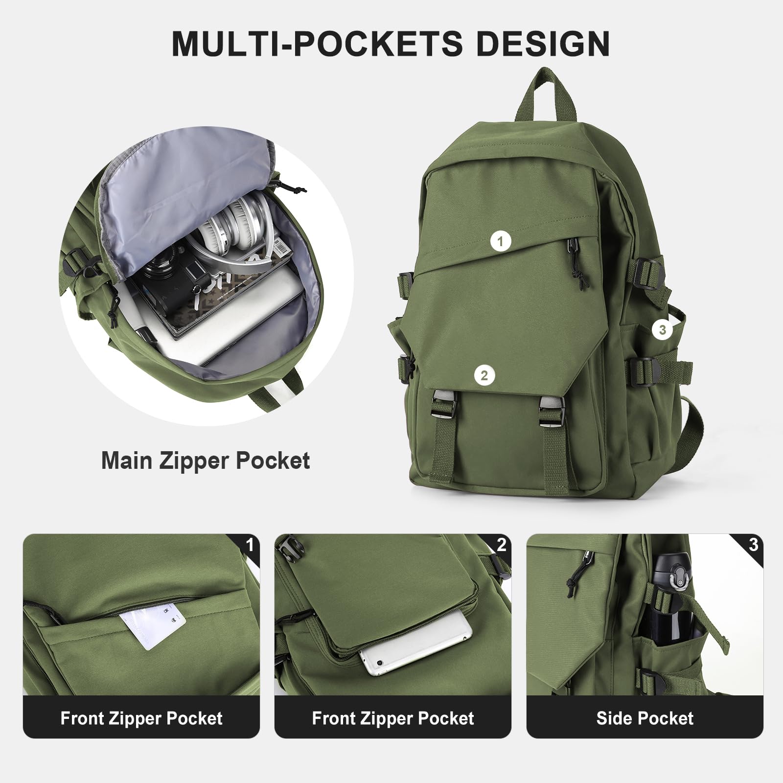 Lightweight Laptop Backpack for College, High School & Travel - Durable Water-Resistant Bookbag for Men & Women - Perfect for Commuting, Campus & Everyday Use