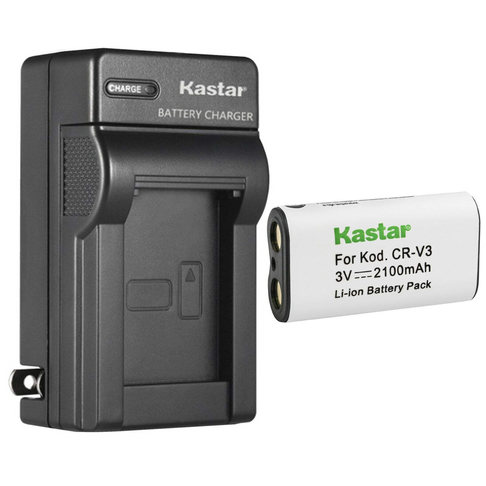 Kastar 1-Pack CR-V3 Rechargeable Battery & AC Wall Charger Kit - Compatible with Olympus C-700UZ, D/ E-Series Digital Cameras - Perfect for Travel Photography & Backup Power