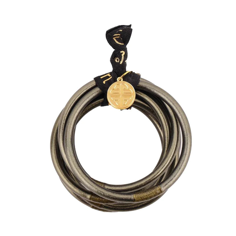 BuDhaGirl All Weather Bangles Set of 6 - Stylish & Durable Flint Stone Bracelets for Women | Perfect for Yoga, Travel & Everyday Wear