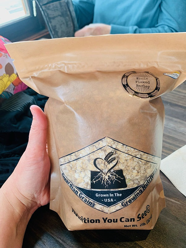 Organic Whole Flaked Egyptian Hulless Barley - Non-GMO, Gluten-Free Superfood for Baking, Smoothies & Healthy Breakfast