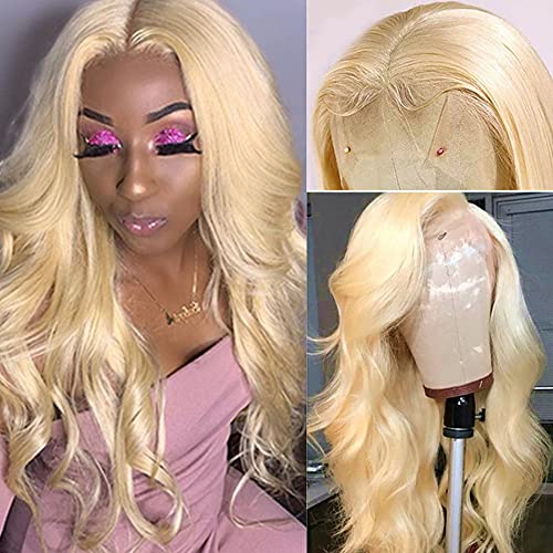 QueenKing #613 Blonde Human Hair Wigs 13x6
