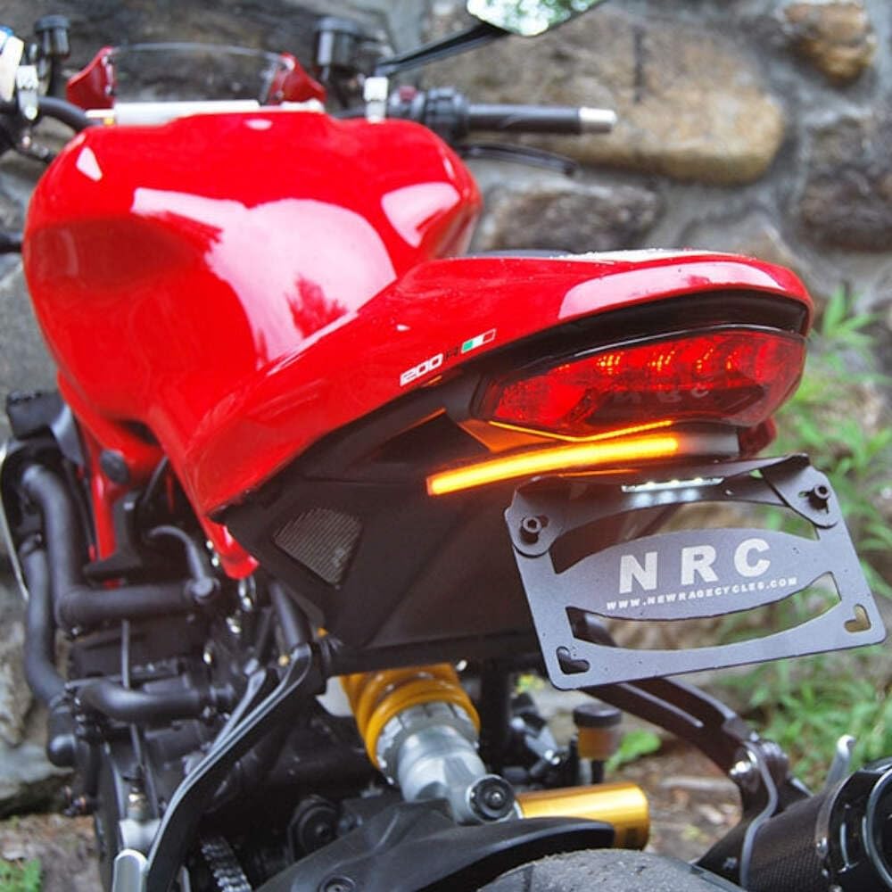 New Rage Cycles 1200R-FE-ST Motorcycle Fender Eliminator Kit - Black, Universal Fit for Harley, Cruiser & Chopper Bikes - Easy Install, Sleek Rear Fender Delete for Custom Look (Street & Show Use)
