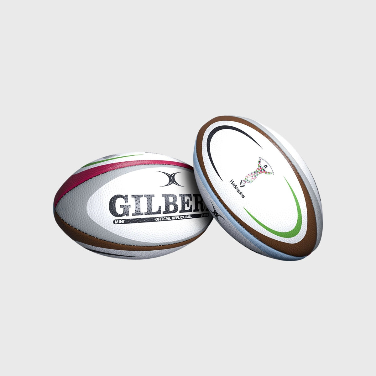 Gilbert Harlequins Replica Mini Rugby Ball - Official Collectible Gift for Rugby Fans - Perfect for Home Decor, Sports Memorabilia, and Game Day Fun