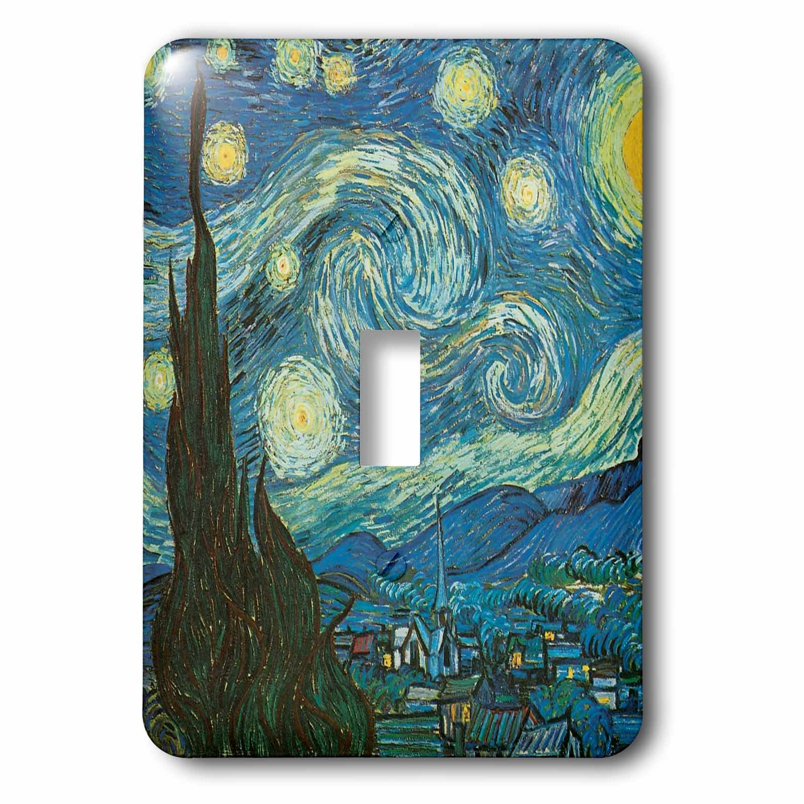 Van Gogh Starry Night Vintage Light Switch Cover - Decorative Wall Plate for Home, Bedroom, Living Room & Office Decor