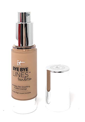 IT Cosmetics Bye Bye Lines Foundation - Medium Coverage, Anti-Aging Liquid Makeup with Hyaluronic Acid & Peptides | Perfect for Daily Wear, Special Occasions & Mature Skin Care Routine
