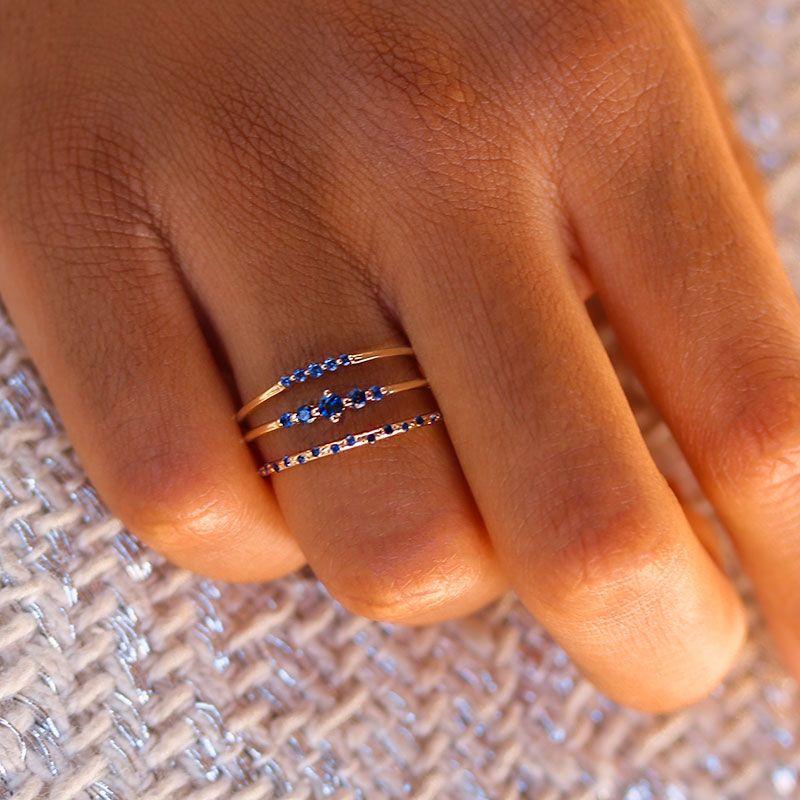 Elegant Sapphire Oceana Ring – Genuine Blue Sapphire & Sterling Silver Jewelry for Women – Perfect for Weddings, Anniversaries & Special Occasions