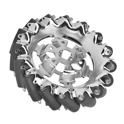 Industrial Robot Mecanum Wheel - Smooth Movement Buildable Metal Wheel for Robotics, AGVs, and Automation Systems | Perfect for Factory Automation, Warehouse Logistics, and DIY Robotics Projects