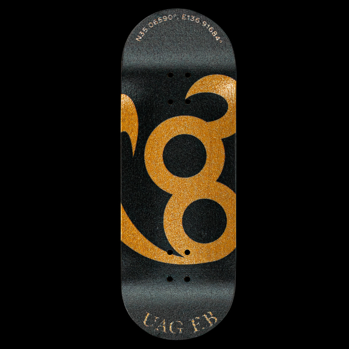 UAG Fingerboard Deck with Overflow Logo - Professional Finger Skateboard for Tricks & Stunts - Perfect for Skateboard Enthusiasts & Beginners - Use at Home, Office or Skate Parks