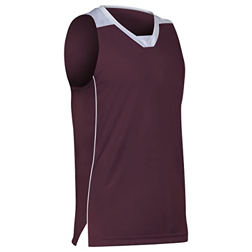 Maroon, White