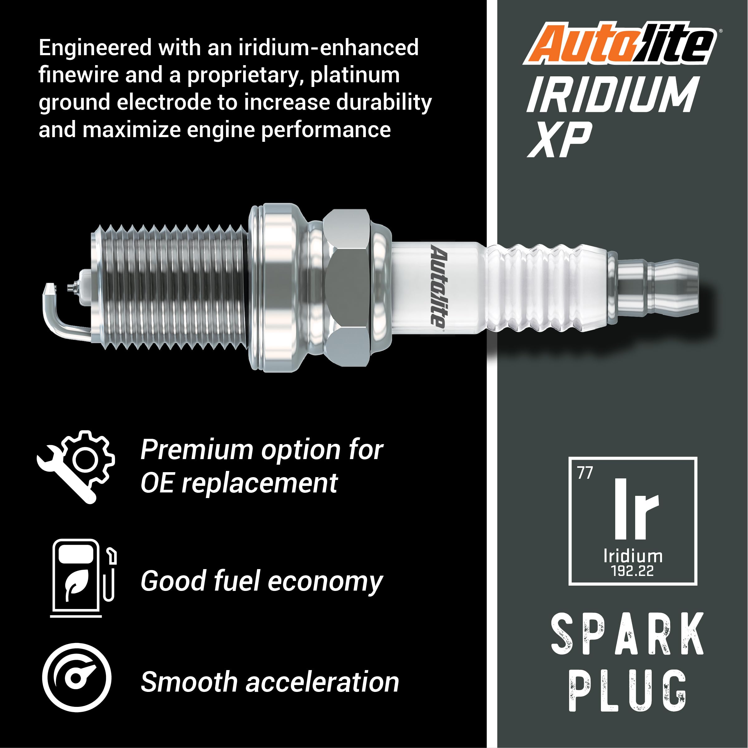 Autolite Iridium XP XP26 Spark Plugs - 4 Pack High Performance Replacement for Cars, Trucks & SUVs - Improved Fuel Efficiency & Engine Power for Daily Driving & Long Trips