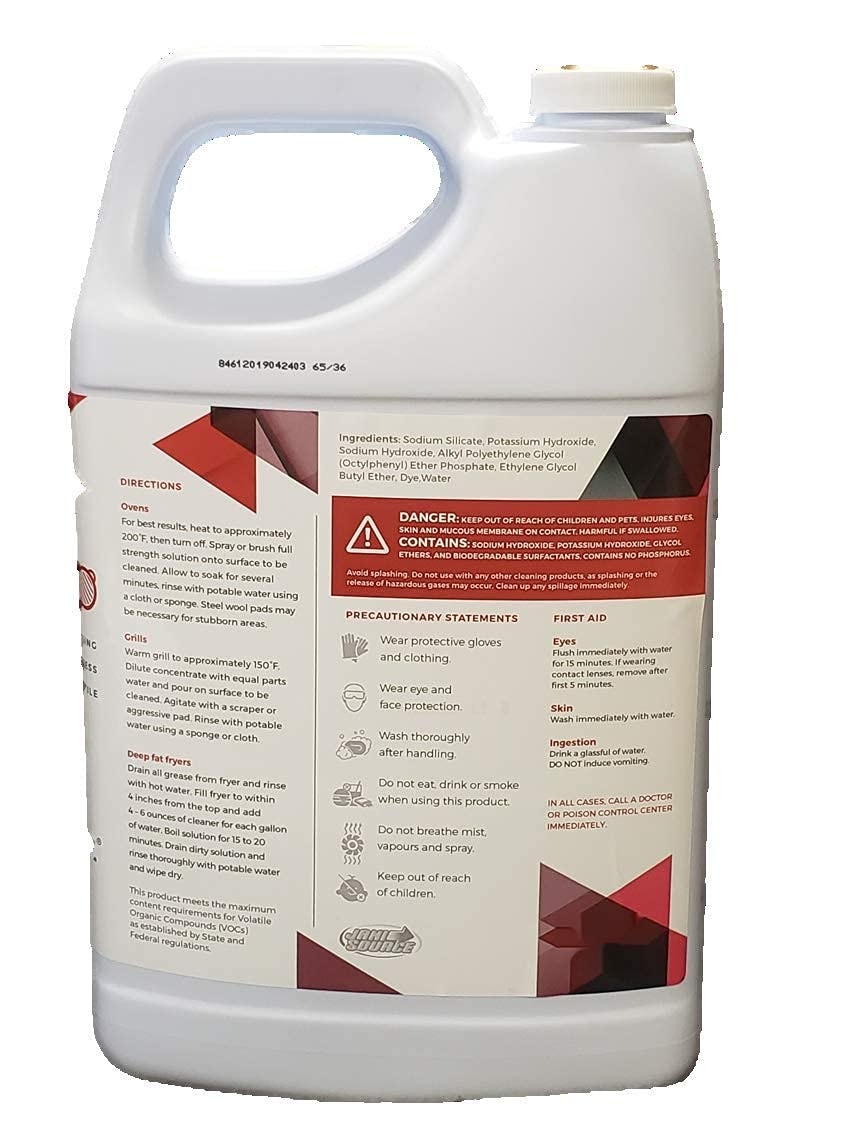 GrillMeister Heavy Duty Oven Grill Fryer Grate Cleaner & Degreaser - 1 Gallon (4 Pack) - Perfect for BBQ Grills, Ovens, Deep Fryers & Kitchen Appliances