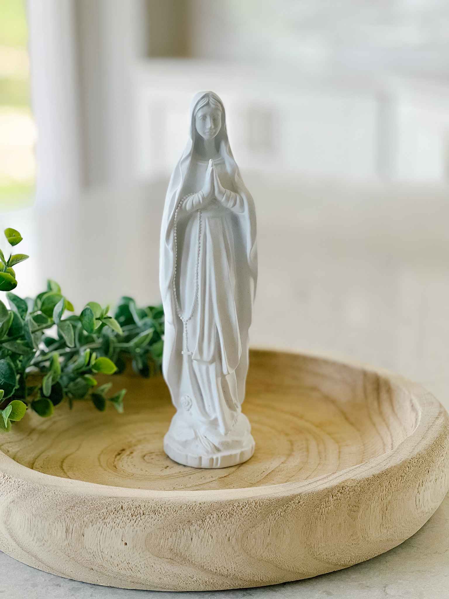 Our Lady of the Rosary Statue - Handcrafted Catholic Religious Statue for Home Altar, Prayer Room & Garden Decor - Perfect for Devotion & Spiritual Gifts