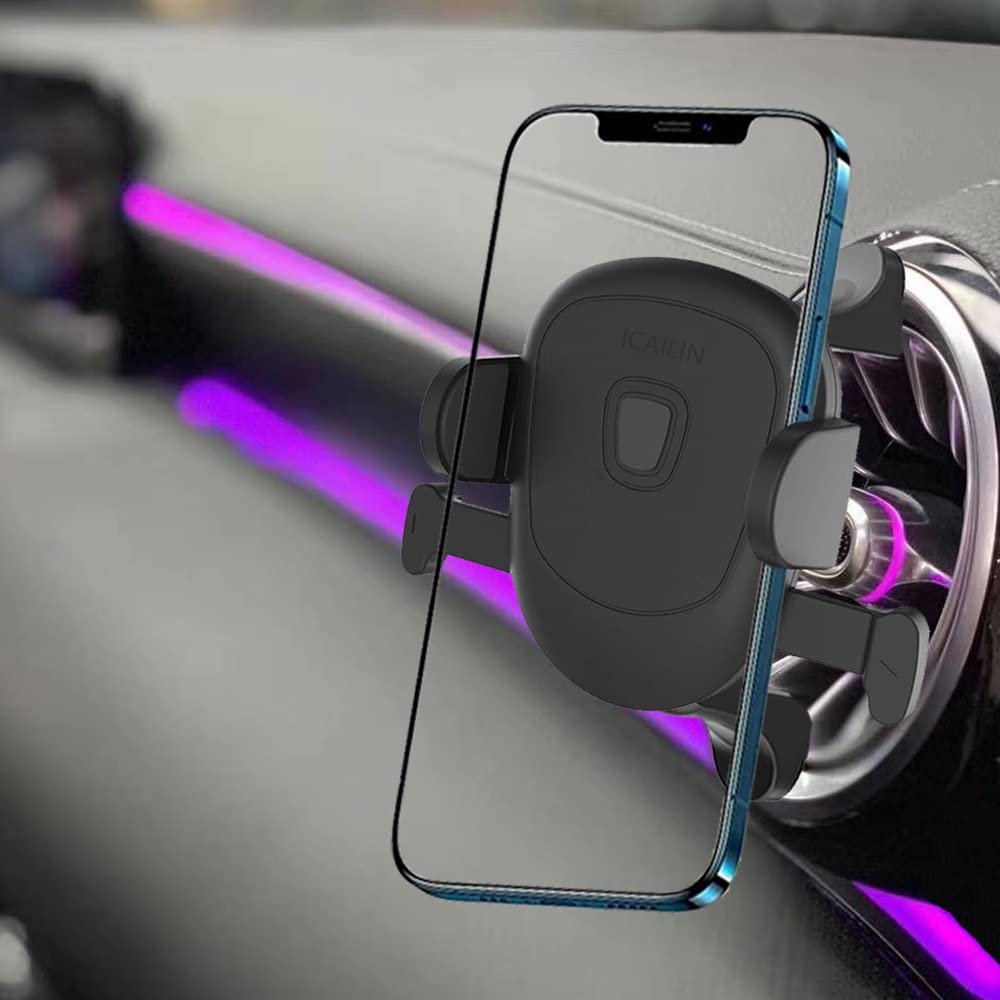 Universal Car Phone Mount Holder - Compatible with Mercedes-Benz A/B/C/E/S-Class, Ford Mustang, Mini Countryman/Cooper S - Auto Locking Air Vent Cell Phone Holder for Safe Driving & GPS Navigation