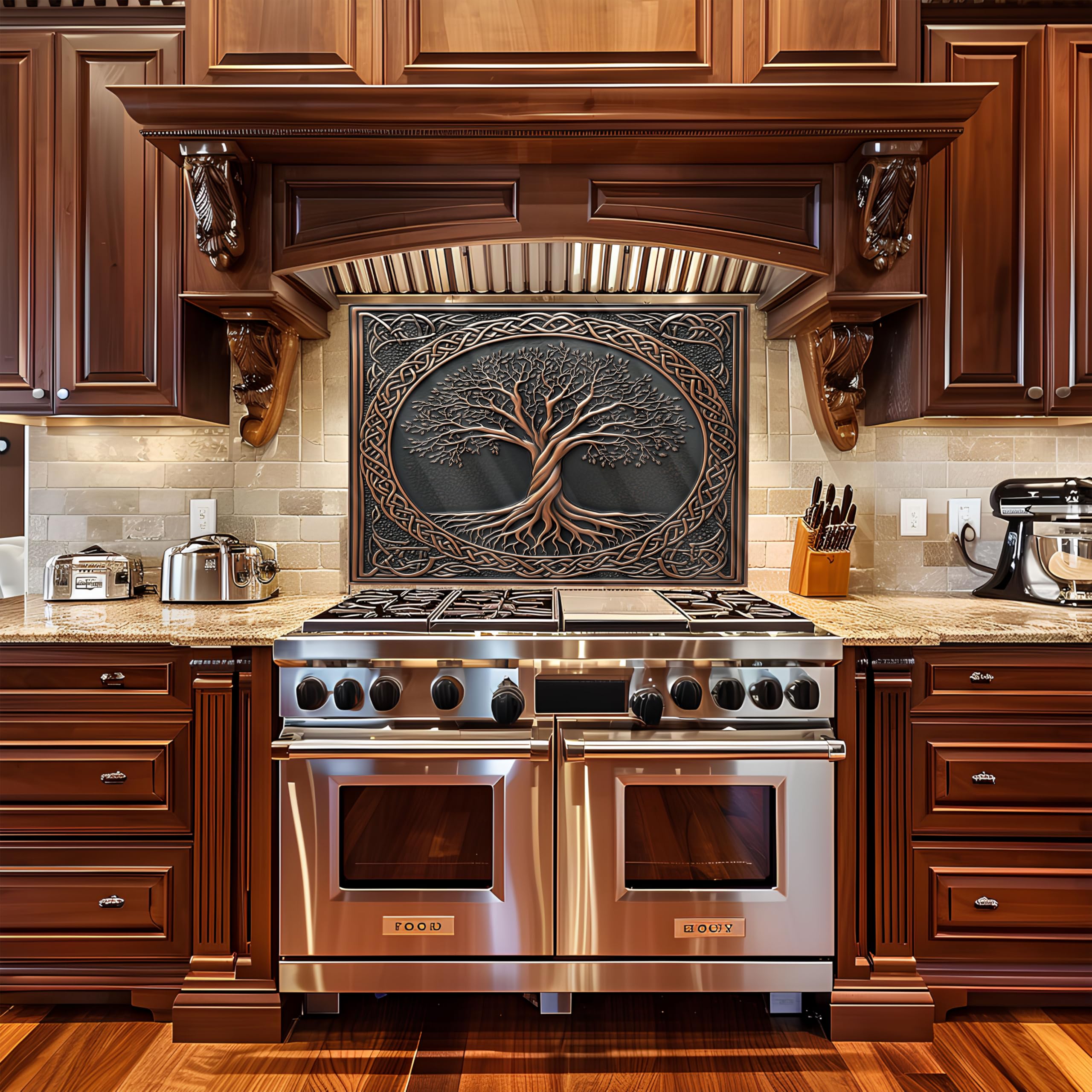 Premium Tempered Glass Kitchen Backsplash - Heat Resistant Stove Backsplash Tiles | Easy to Clean & Peel-and-Stick Installation | Perfect for Kitchen Walls, Countertops & Cooking Areas