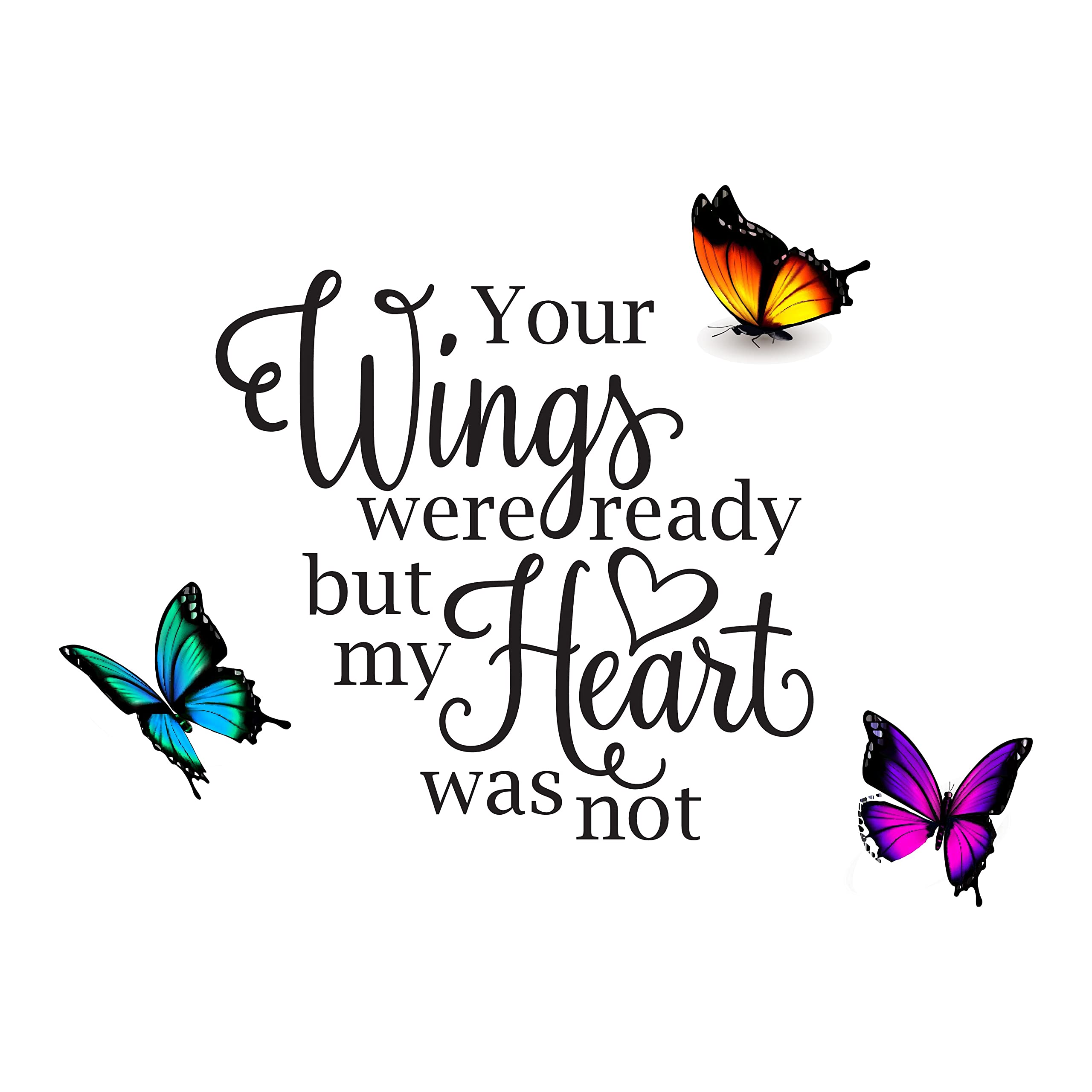 Butterfly Wall Decals for Kids Room - Inspirational Quotes & Sayings Stickers, DIY Creative Nursery Decor for Boys & Girls (20x14 Inches) - Perfect for Bedroom, Playroom & Classroom Decorations