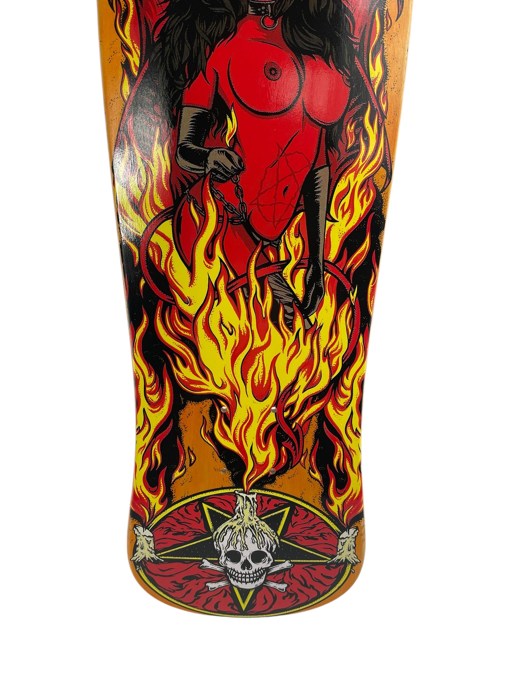 Benson Devil Woman Pro Deck - Death Skateboards CHANNEL POOL Shape 9.125 - Premium Skateboard for Street & Pool Skating
