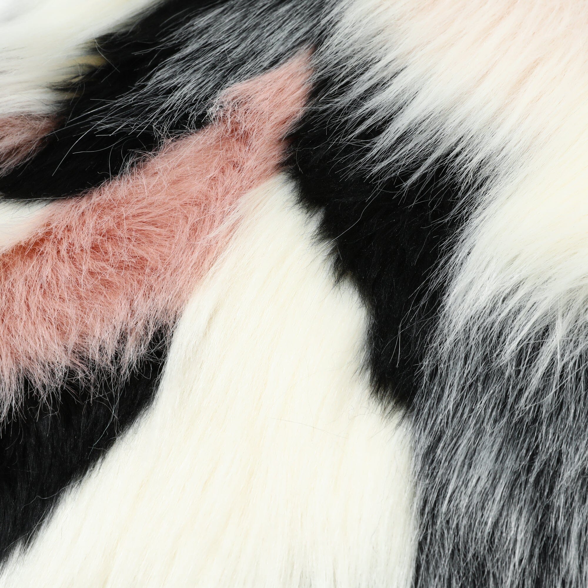 Soft Faux Fur Cushion Cover 18x18 Inches - Pink and Gray Cozy Pillow Case for Sofa, Bed, Chair - Home Decor & Living Room Accessories