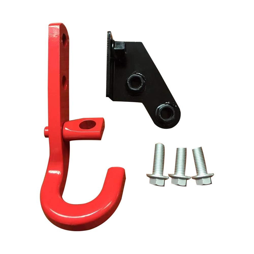 2007-2017 Jeep Wrangler JK Red Bumper Tow Hooks & Shackle Mounts (1 Pack) - Off-Road Recovery & Towing Accessories for 4x4 Adventures