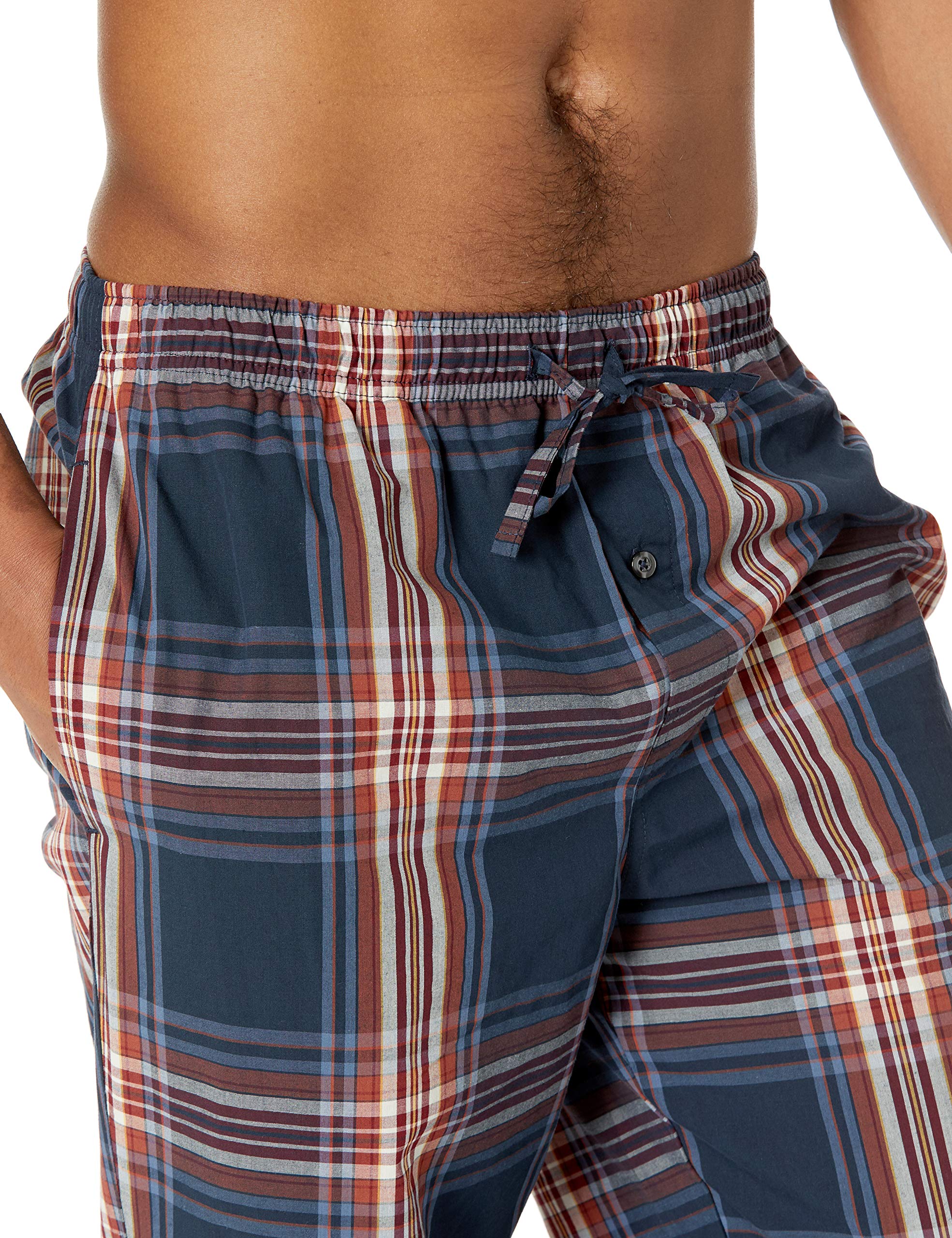 Amazon Essentials Men's Straight-Fit Woven Pajama Pants - Soft & Breathable Cotton Sleepwear for Lounge & Relaxation at Home