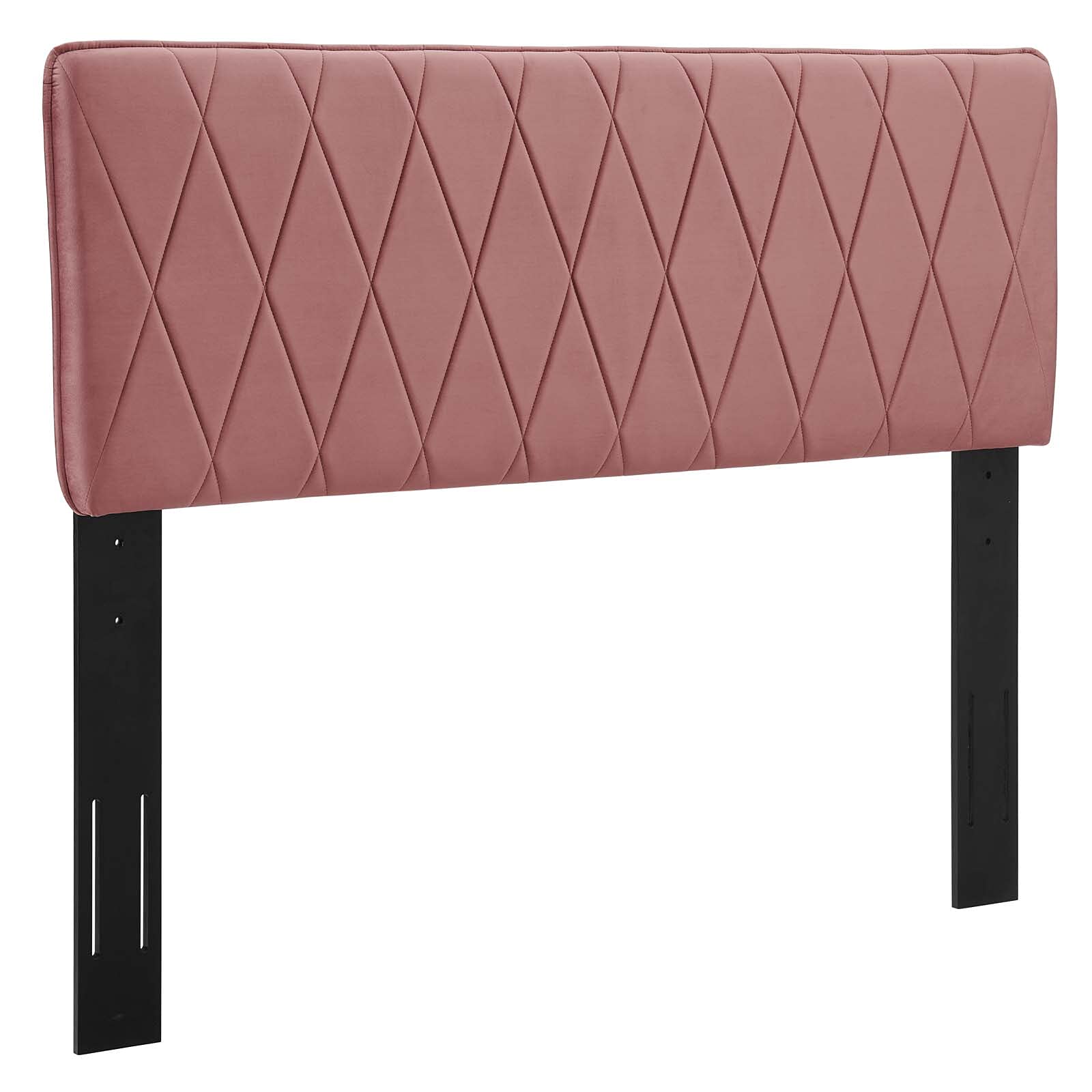 Modway Leila Performance Velvet Headboard - Full/Queen Size, Dusty Rose - Luxurious Bedroom Decor for Modern Homes & Guest Rooms