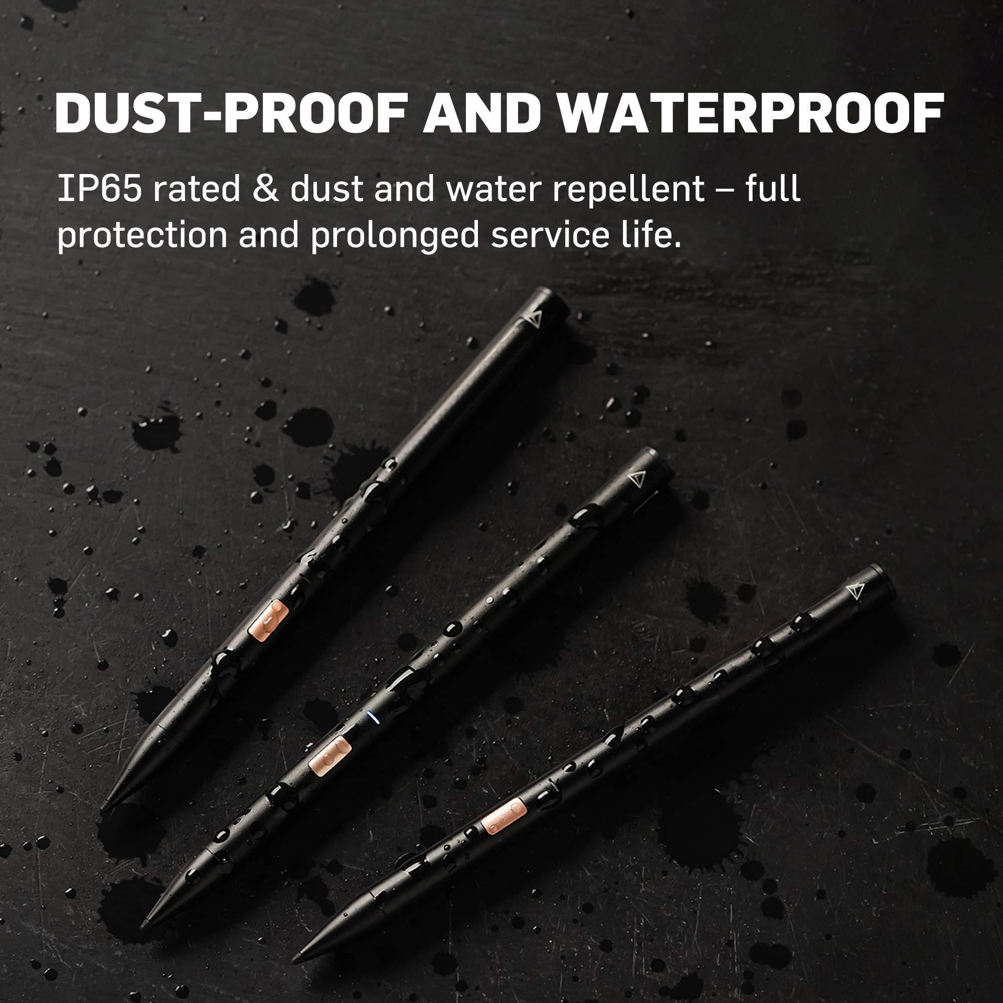 Adonit Note2 Black Stylus Pen for iPad - Dustproof & Waterproof, Palm Rejection, 24H Battery - Compatible with iPad Pro/Air/Mini - Perfect for Digital Art, Note Taking & Professional Drawing