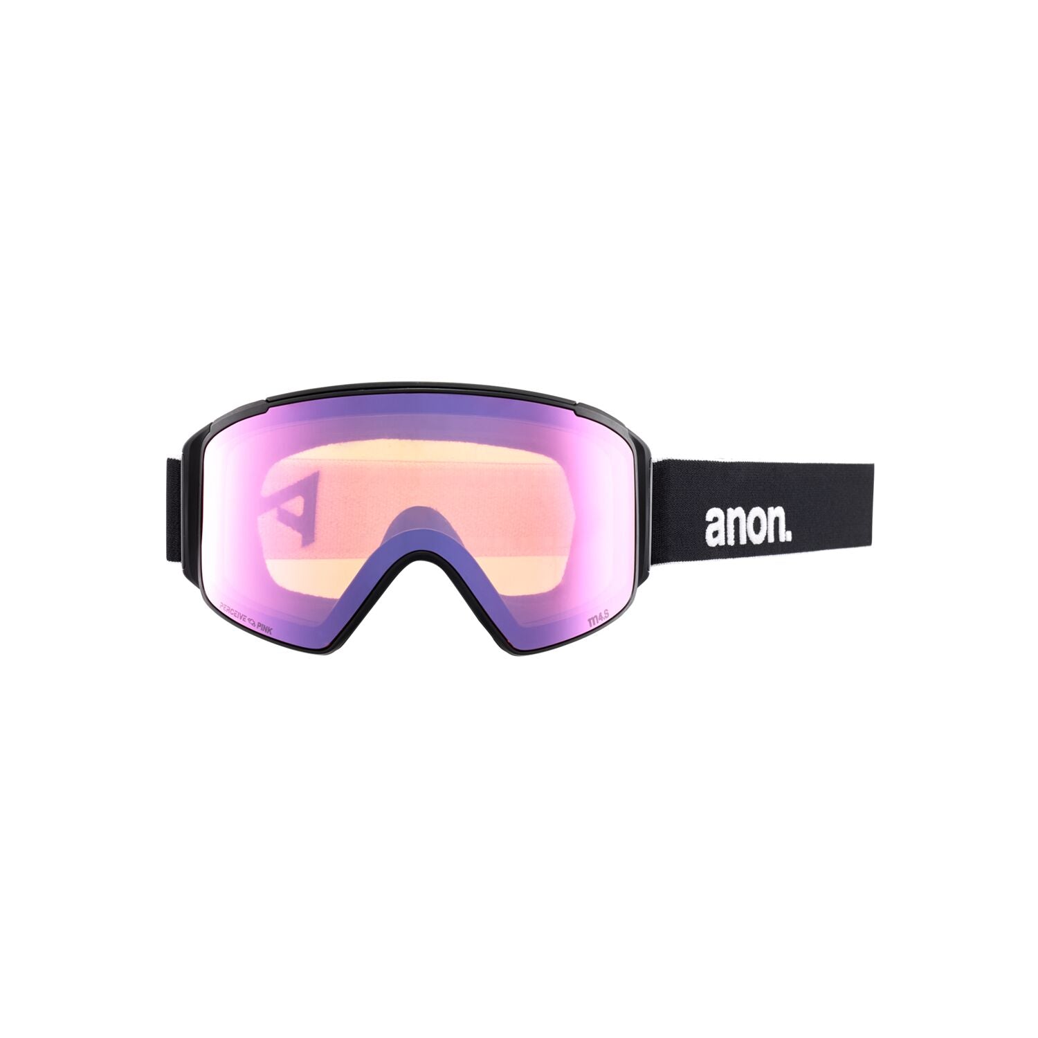 Anon M4S Cylindrical Snowboard Goggles - Black with Perceive Variable Blue Lens for UV Protection & Anti-Fog - Perfect for Skiing, Snowboarding & Winter Sports