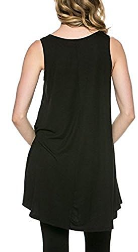 Azules Women's Sleeveless Tunic Tops - Loose Fit Flowy Tank Tops & Dressy Shirts for Leggings | Casual Summer Outfits, Beach Cover-Up & Yoga Wear