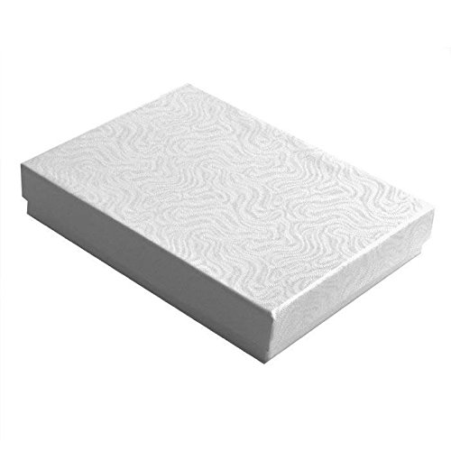 Personalized Swirl White Cotton Filled Gift Boxes Set of 10 - Elegant Wedding Favors, Birthday Party Decorations & Jewelry Packaging (Ideal for Bridal Showers, Baby Showers & Special Occasions)