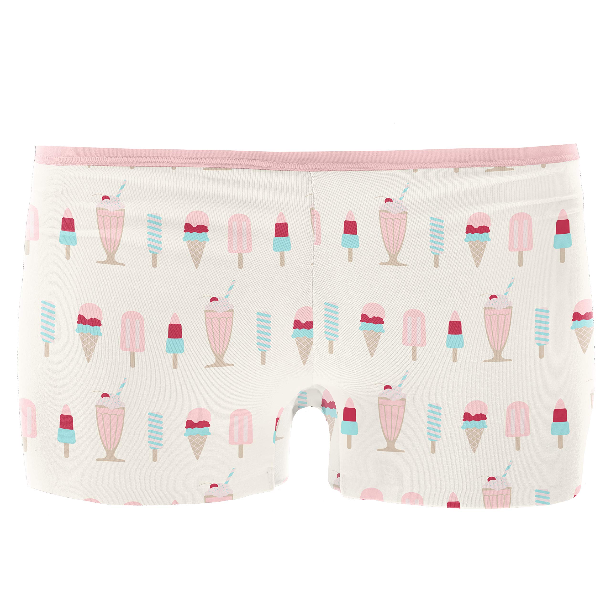KICKEE Women's Printed Boy Short Underwear - Soft & Breathable Cotton Panties for Lounge, Sleep & Everyday Comfort