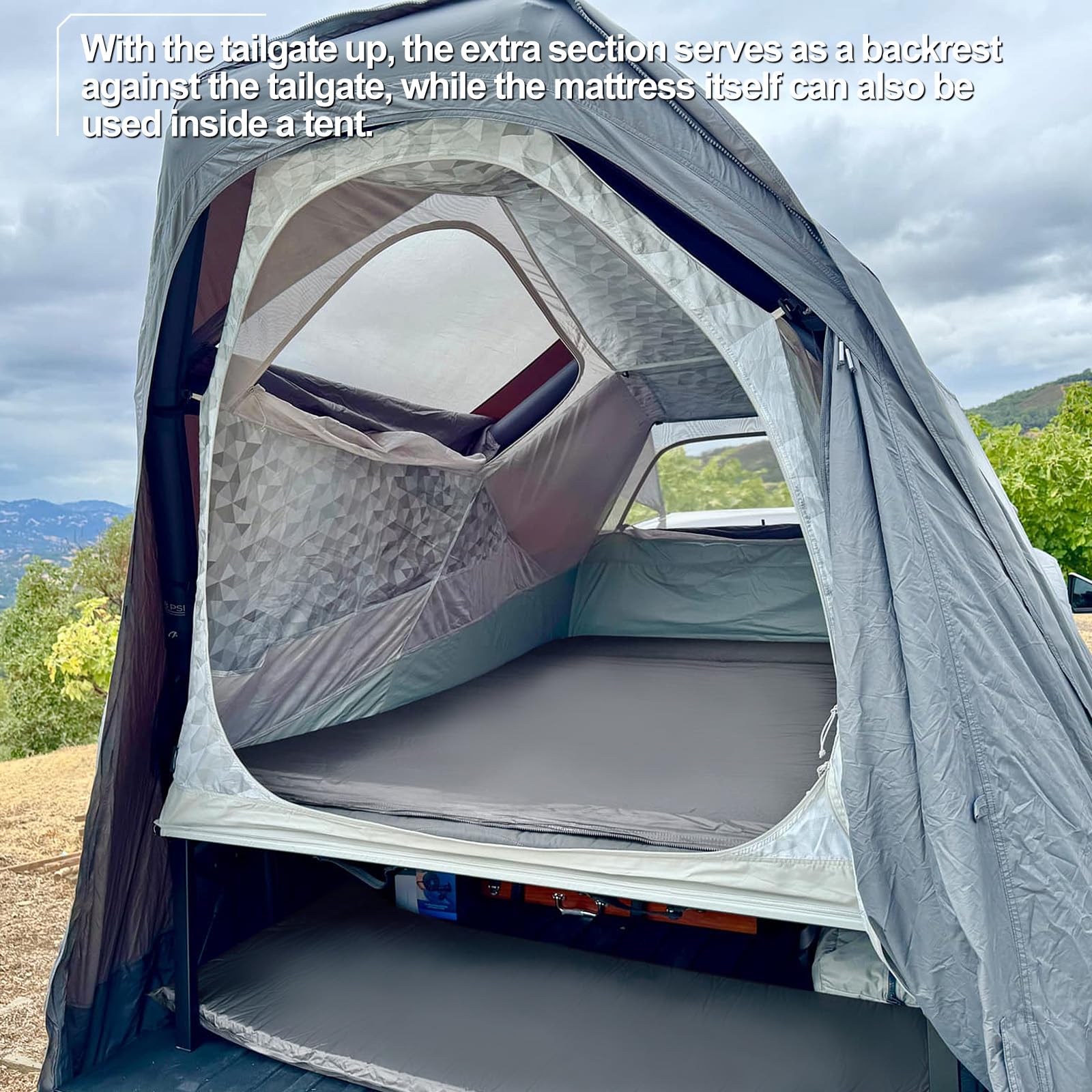 Tesla Cybertruck Air Mattress - Custom Fit Truck Bed Air Mattress with Built-in Pump & Carry Bag | Waterproof, Durable Camping Accessory for Travel, Road Trips & Outdoor Adventures | Perfect for Tesla Owners, Camping & Backyard Sleepovers