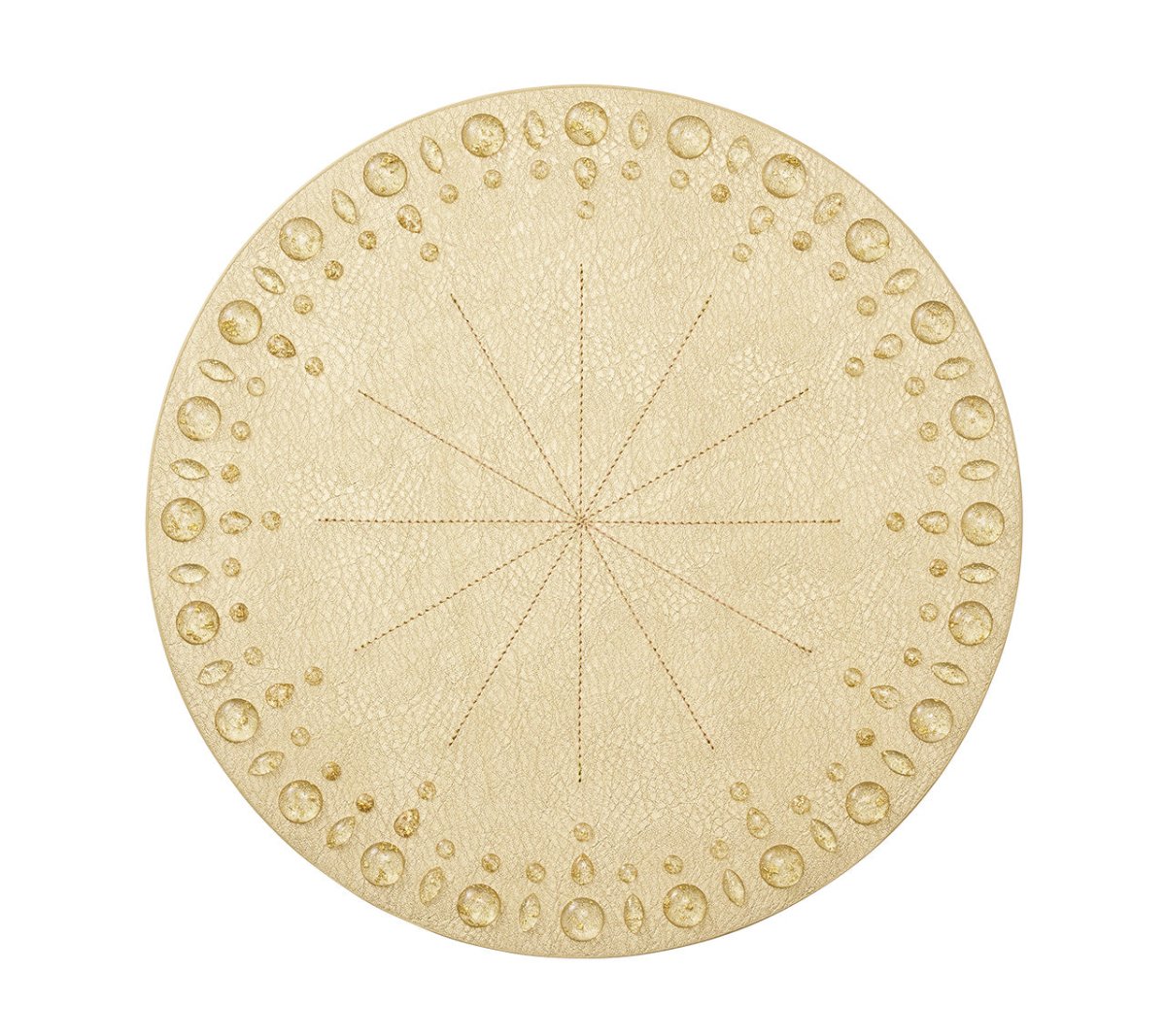 Luxury Gold Dew Drops Placemat Set of 4 - Elegant Table Decor for Dining Room, Wedding, Party & Home Decor