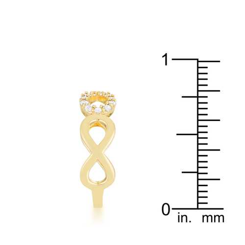 0.35ct CZ Infinity Ring in 14k Gold - Elegant Cubic Zirconia Eternity Band for Women - Perfect for Anniversaries, Engagements & Special Occasions
