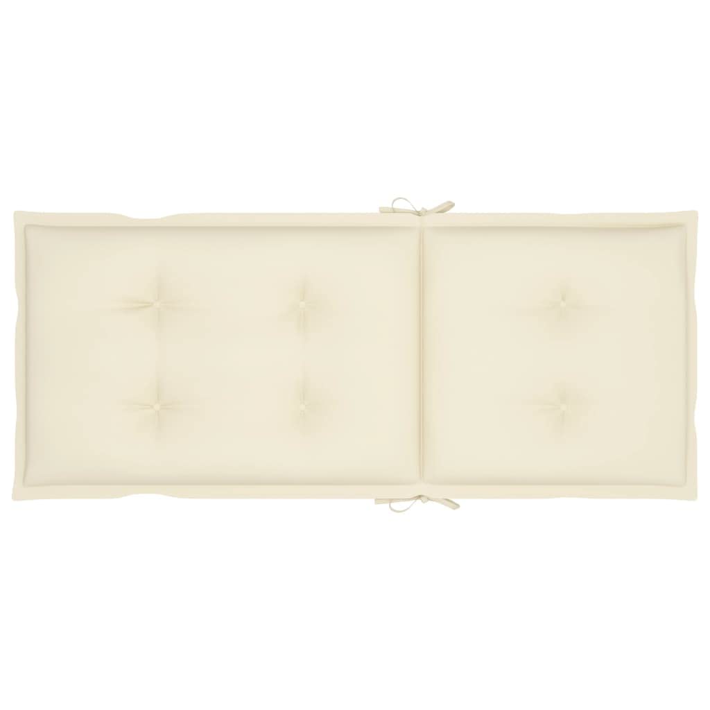FAMIROSA 4-Piece Garden Chair Cushions Set - Cream Outdoor Patio Seat Cushions 47.2
