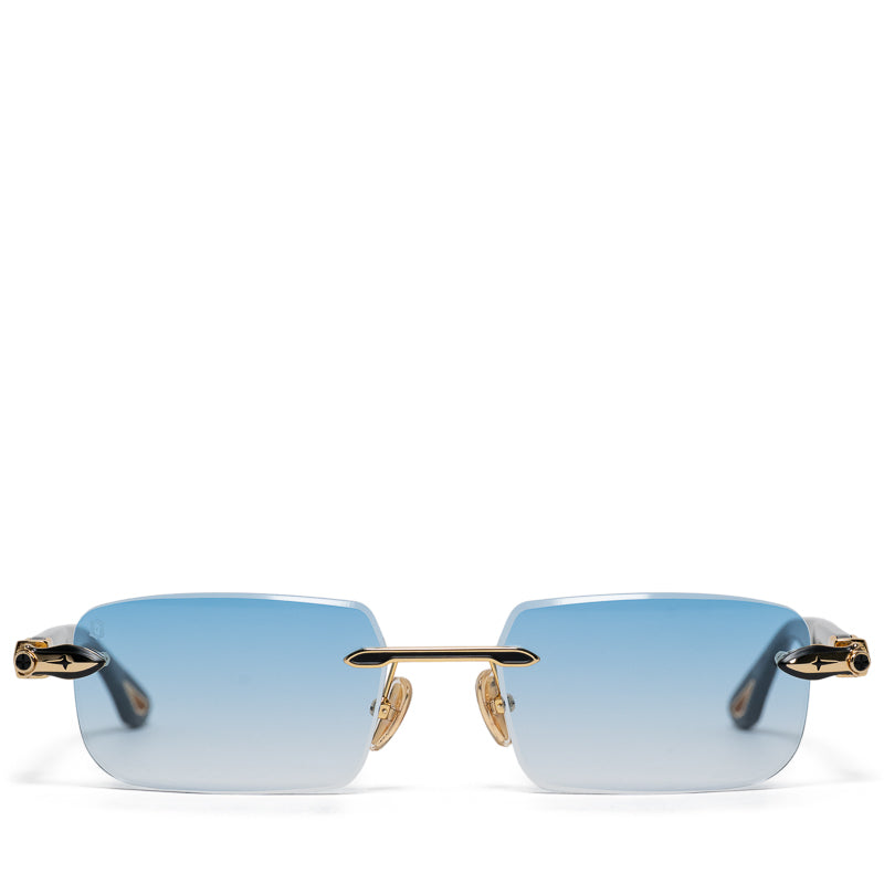 James Oro Javelin Sunglasses - Blue Tint & Black Frame - UV Protection Polarized Sports Sunglasses for Running, Cycling & Outdoor Activities