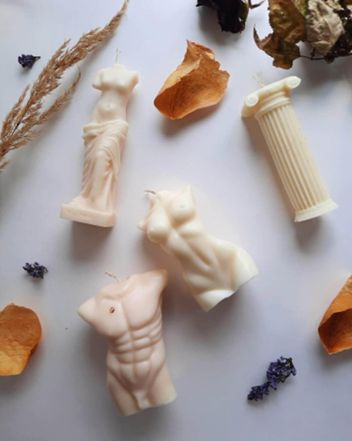 4 Pcs Silicone Resin Molds for Human Body Candles & Chocolates - Sexy Curvy Female Figure 3D Molds - DIY Naked Woman Soap, Plaster & Clay Molds for Candle Making, Chocolate Crafting & Resin Art - Perfect for Romantic Gifts, Home Decor & Spa Parties