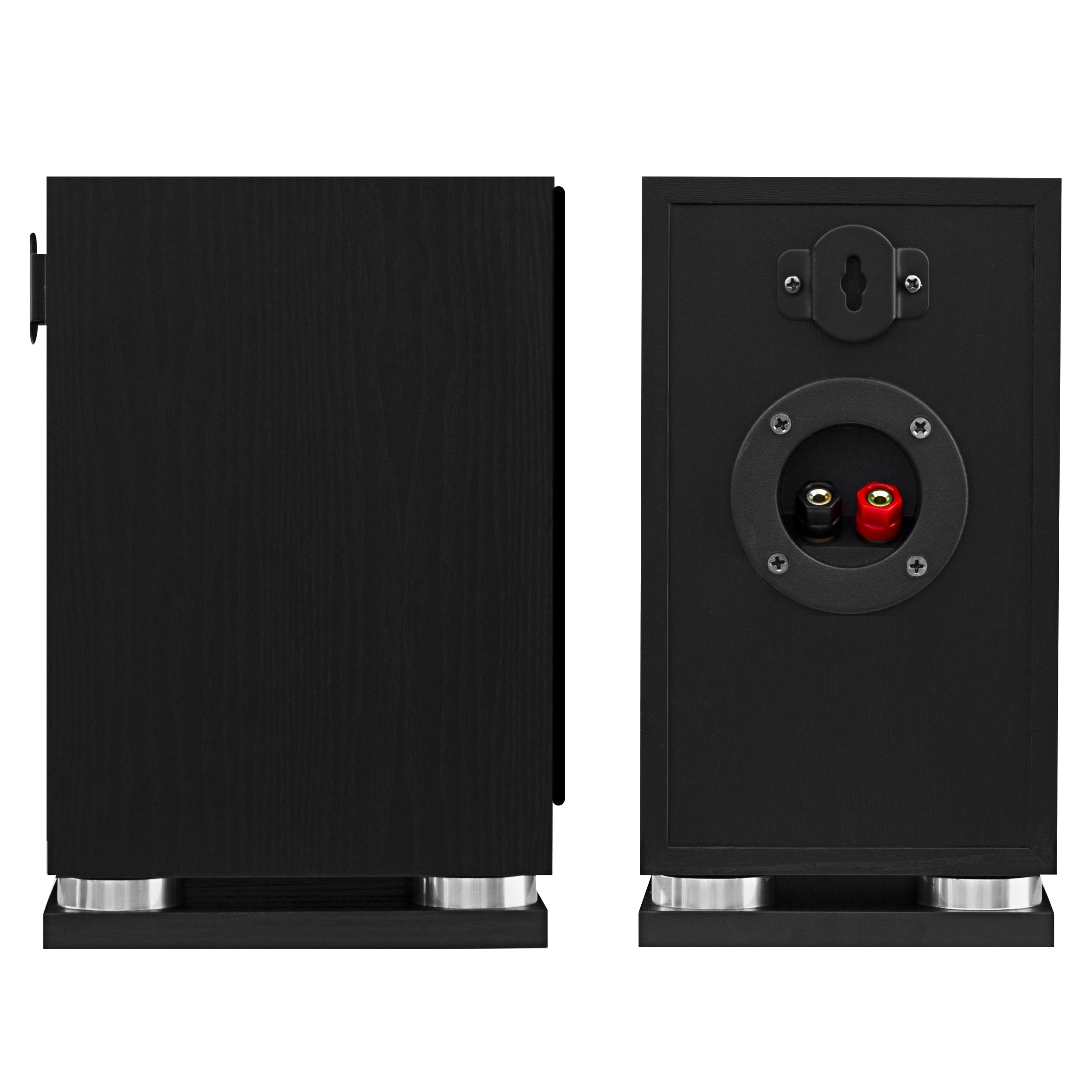 Fluance Elite High Definition 5.0 Channel Home Theater Speaker System with 2-Way Bookshelf, Center Channel, and Rear Surround Speakers - Black Ash (SX50BC) for Immersive Movie Nights and Gaming