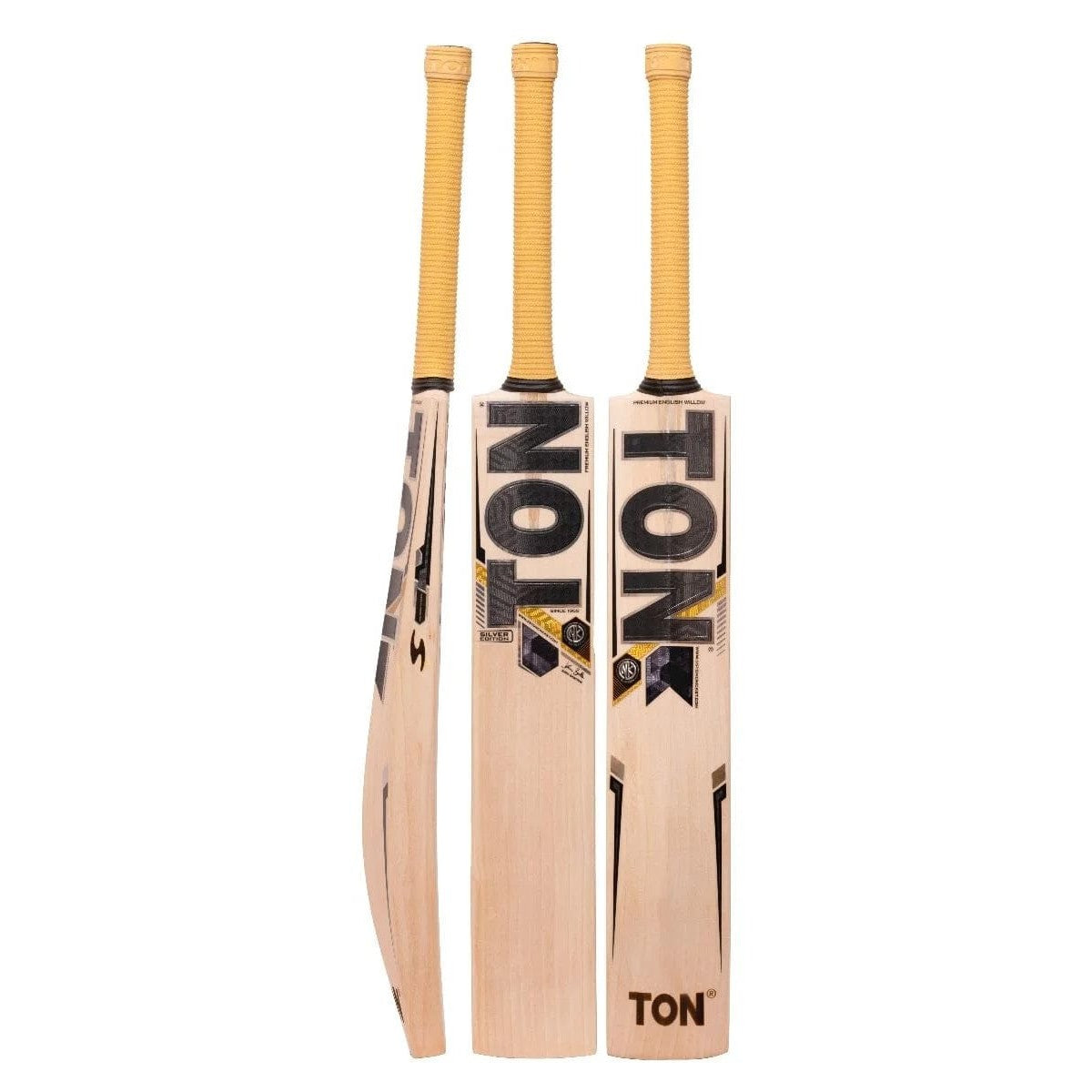 Premium SS Ton Silver Edition Cricket Bat for Adults - High Performance Cricket Equipment for Professional Matches & Training Sessions