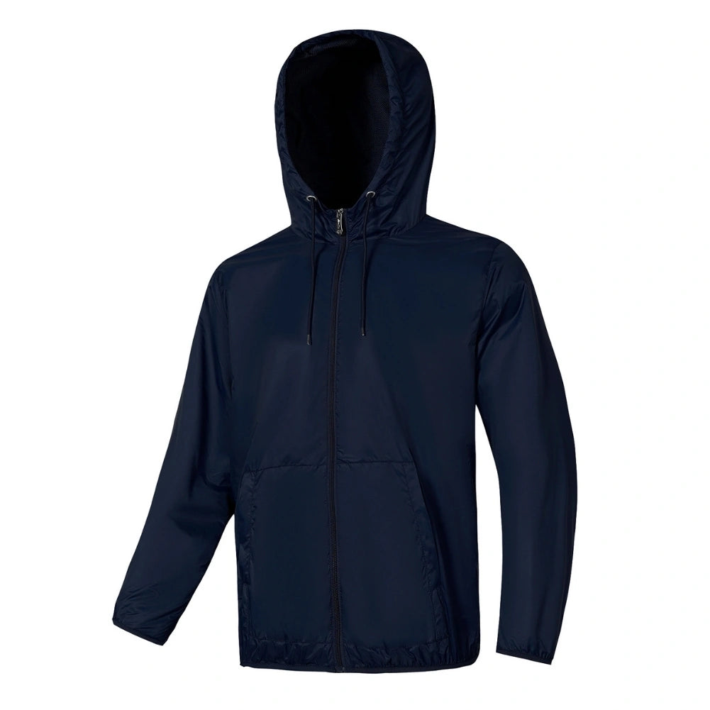 Lightweight Men's Packable Full Zip Windbreaker Jacket - Water-Resistant & Breathable for Outdoor Hiking, Running, and Travel