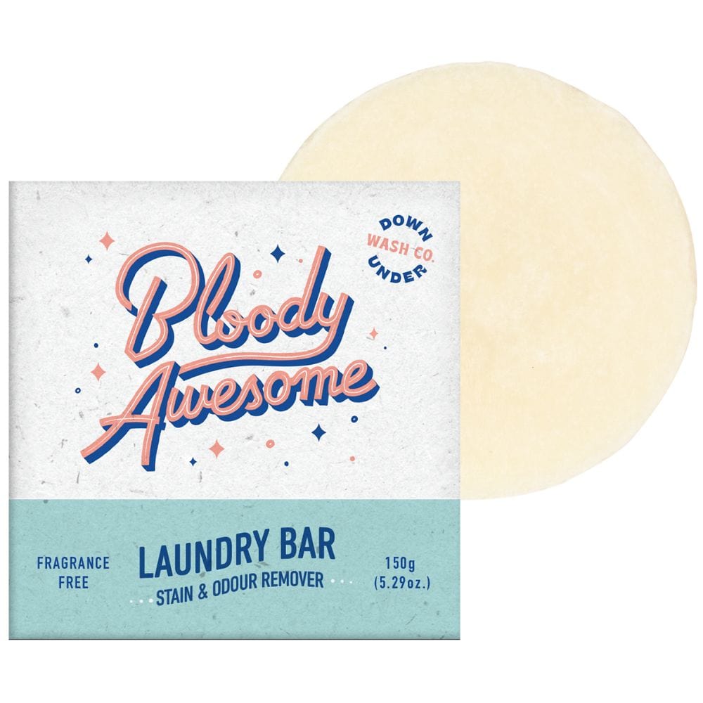 Downunder Wash Co Laundry Bar & Stain Remover - Fragrance Free, Eco-Friendly Soap for Delicate Fabrics | Perfect for Travel, Camping & Sensitive Skin Care
