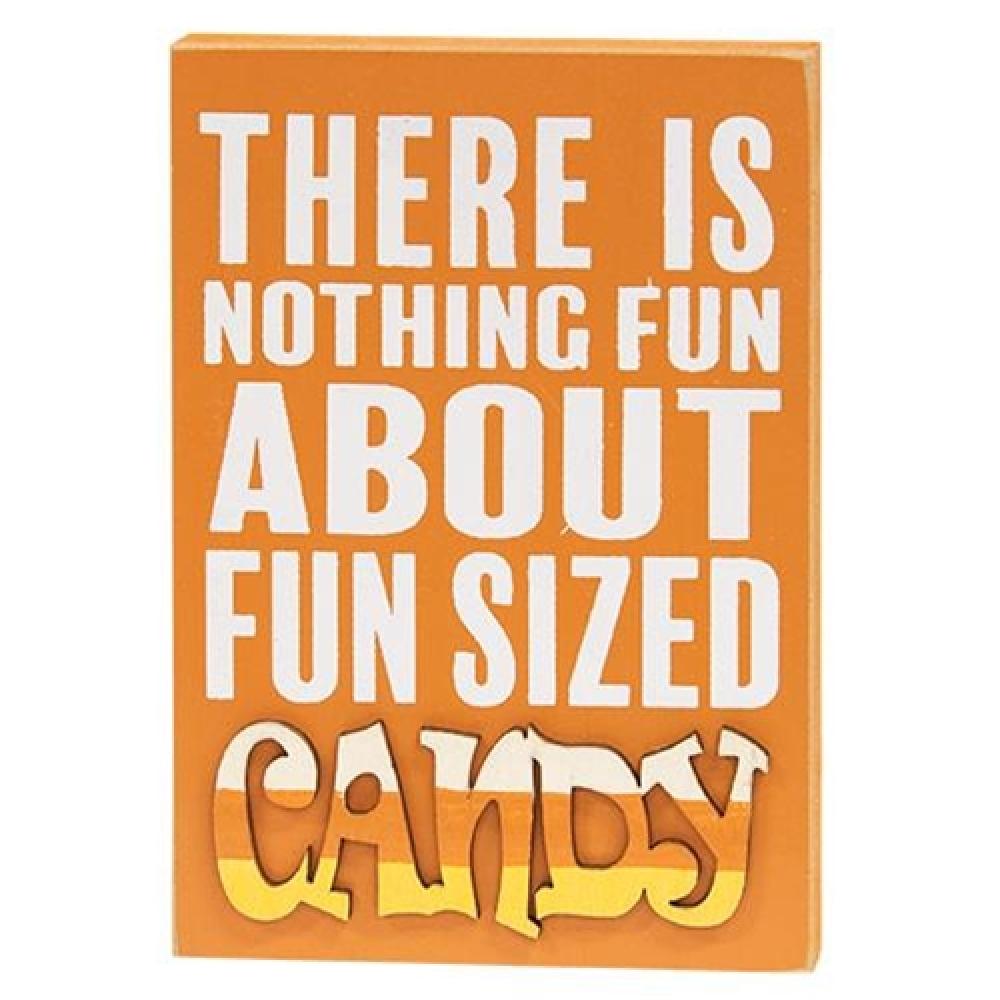 Fun Sized Candy Block Sign - Sweet Mini Candy Decor for Parties, Weddings & Home - Perfect for Candy Buffets & Dessert Tables