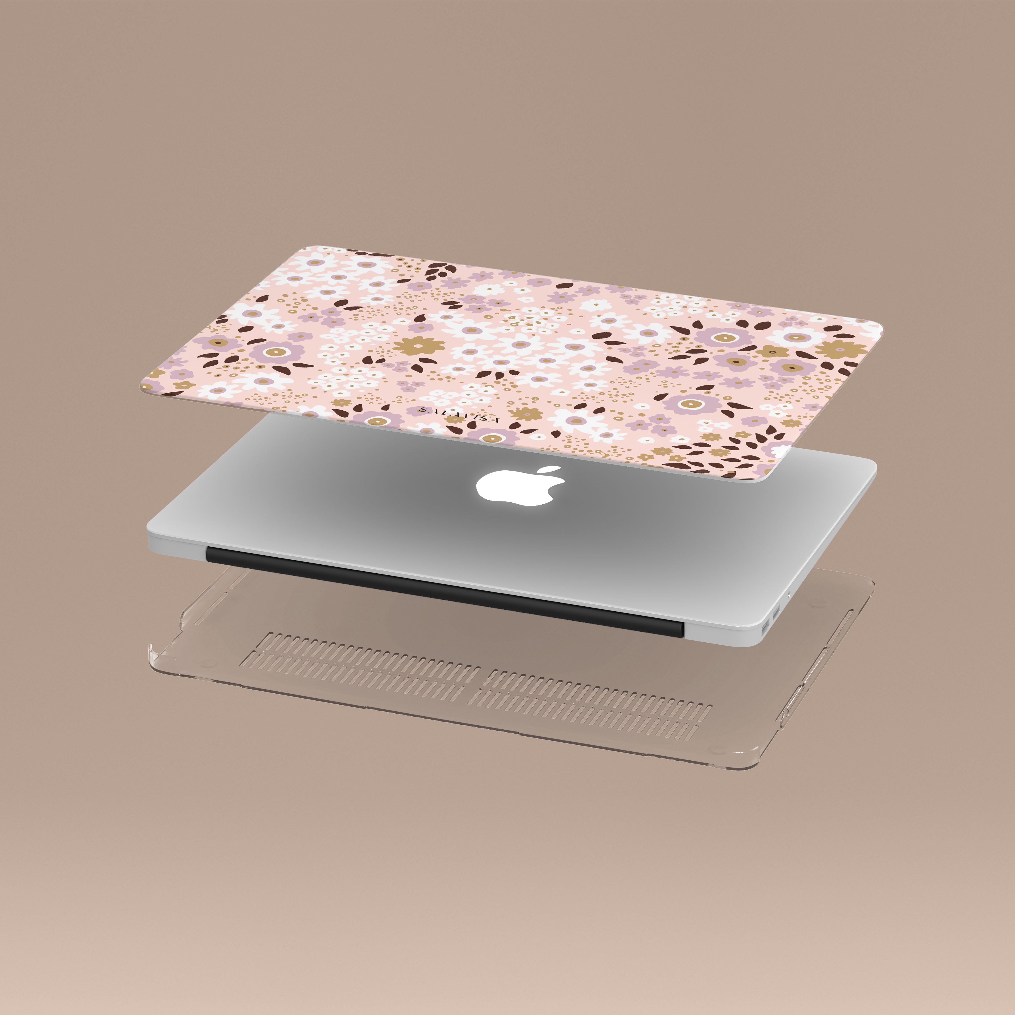 Cute Pink Ditsy Floral MacBook Case Cover - Protective 13 Inch Laptop Sleeve for MacBook Air/Pro - Perfect for School, Work & Travel Accessories