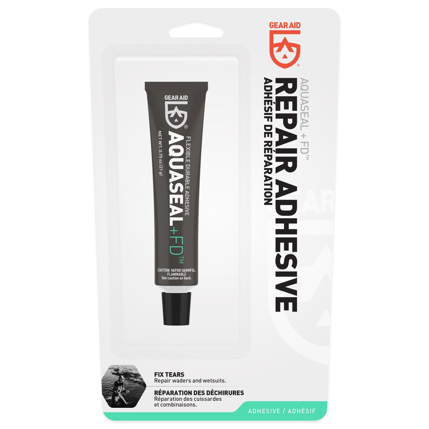Gear Aid Aquaseal + FD 21g Waterproof Adhesive & Sealant for Outdoor Gear Repair - Ideal for Waders, Boots, Tents & More