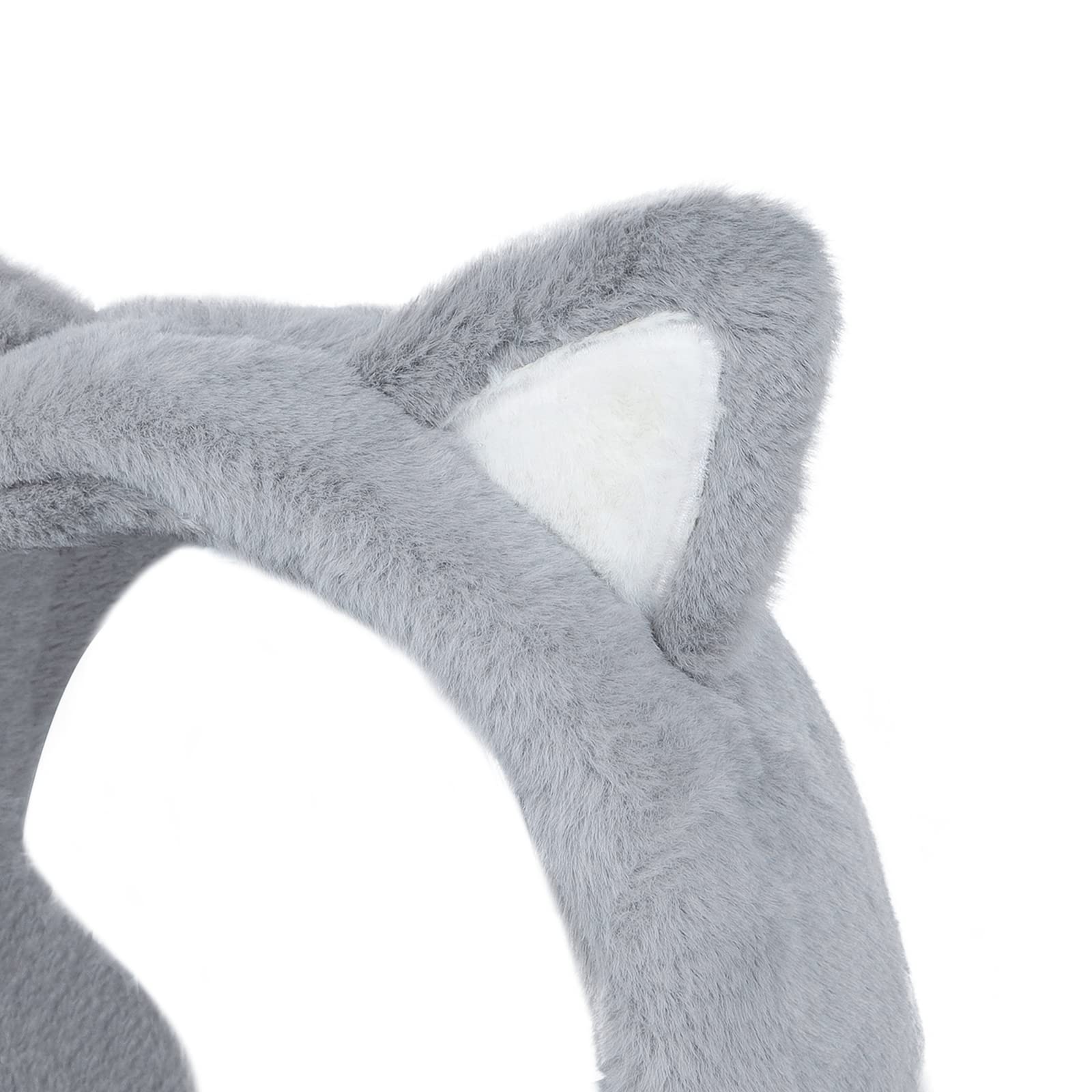 Adjustable Faux Fur Winter Ear Warmers for Women & Girls - Cute Cat Design, Soft Fluffy Earmuffs for Skiing, Outdoor Activities & Cold Weather Protection - One Size Fits All