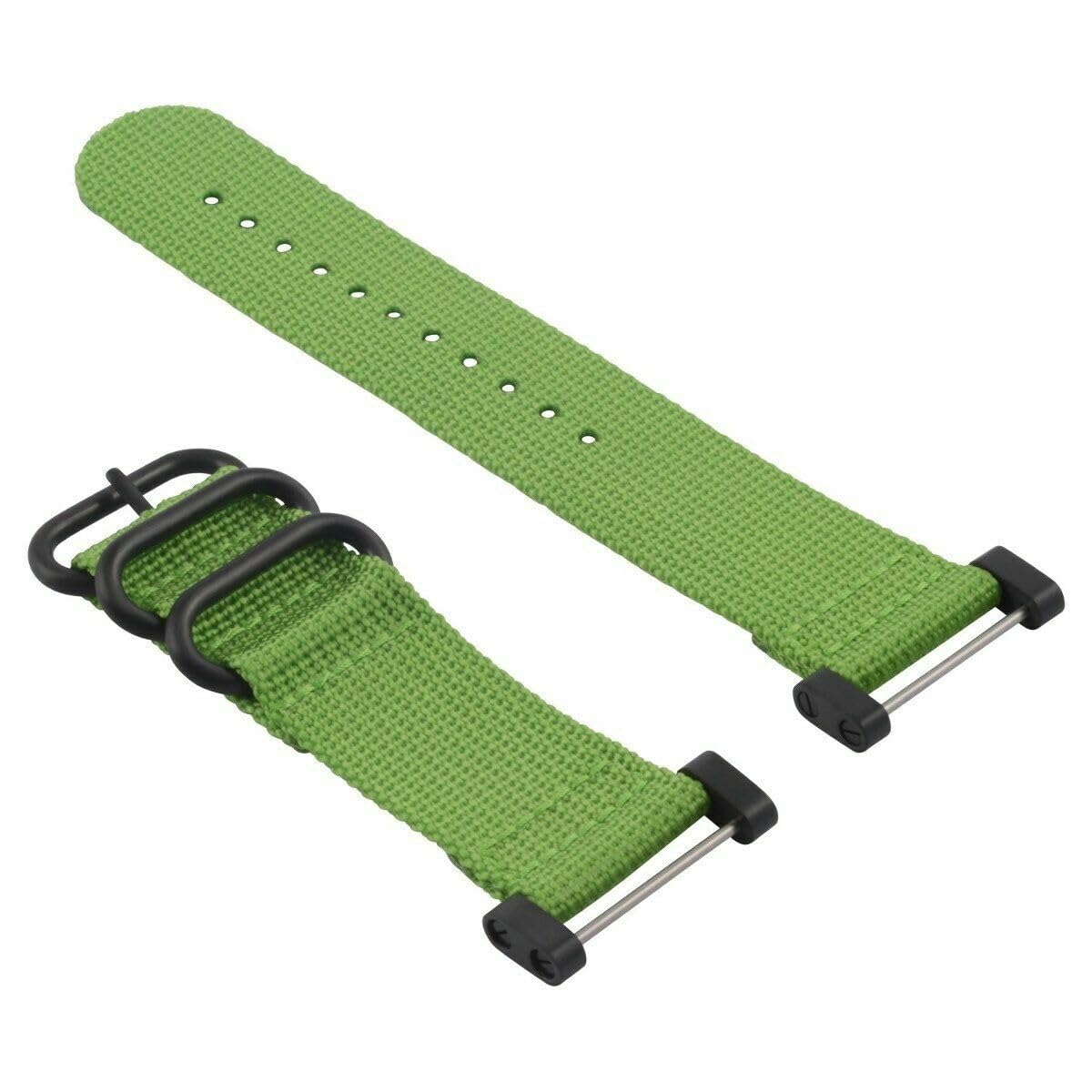 Suunto Core Diver Watch Band Adapter Set - 3 Ring PVD Green Nylon Strap Replacement for Suunto Core - Diving, Outdoor & Sports Activities