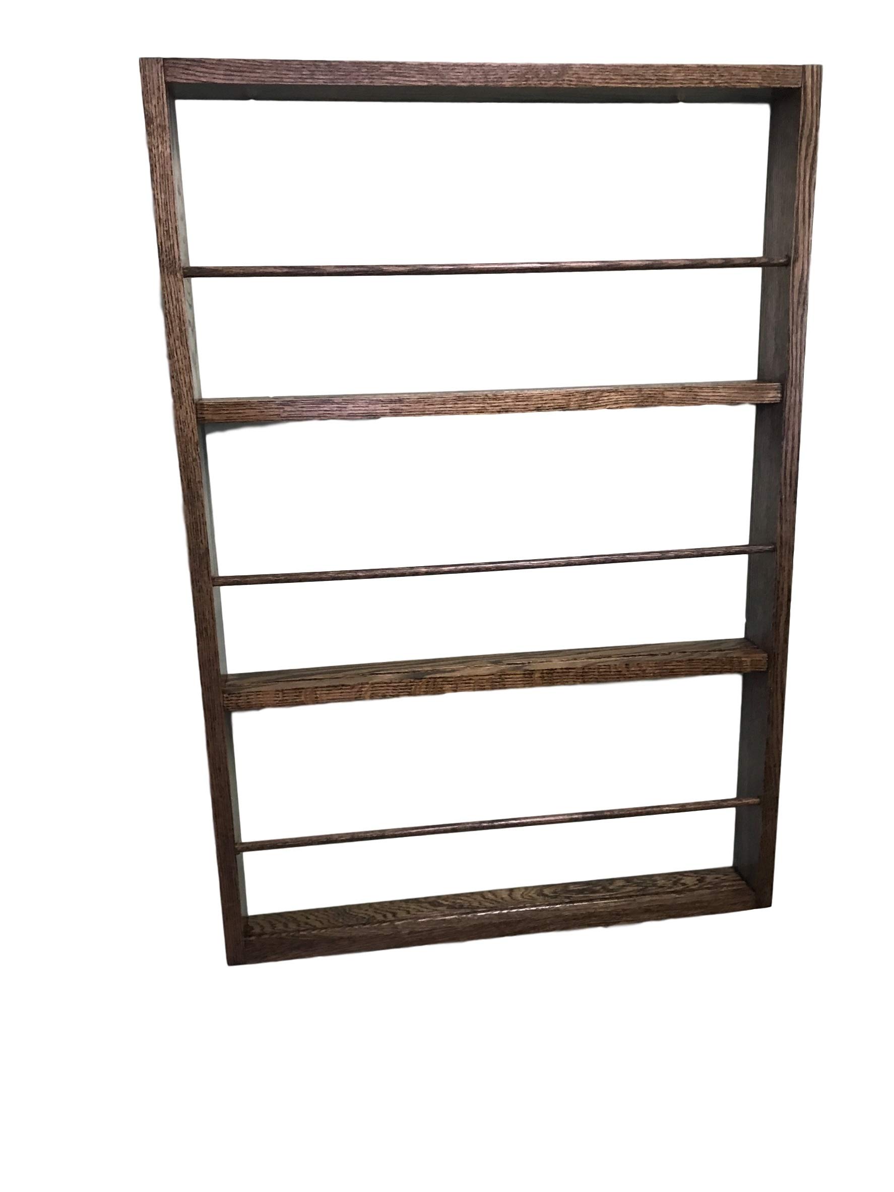 Farmhouse Plate Rack - Rustic Wooden Wall Mounted Kitchen Shelf Organizer | Perfect for Country Style Kitchens, Dining Rooms & Pantry Storage