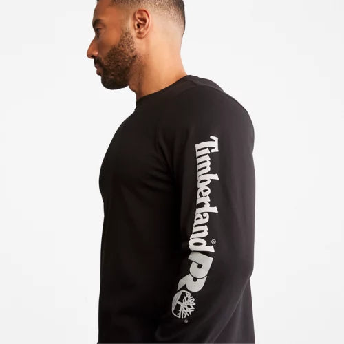 TIMBERLAND PRO® Base Plate Long Sleeve Moisture Wicking T-Shirt for Men - Breathable Work Shirt TB0A1HRV - Ideal for Construction, Hiking & Outdoor Activities
