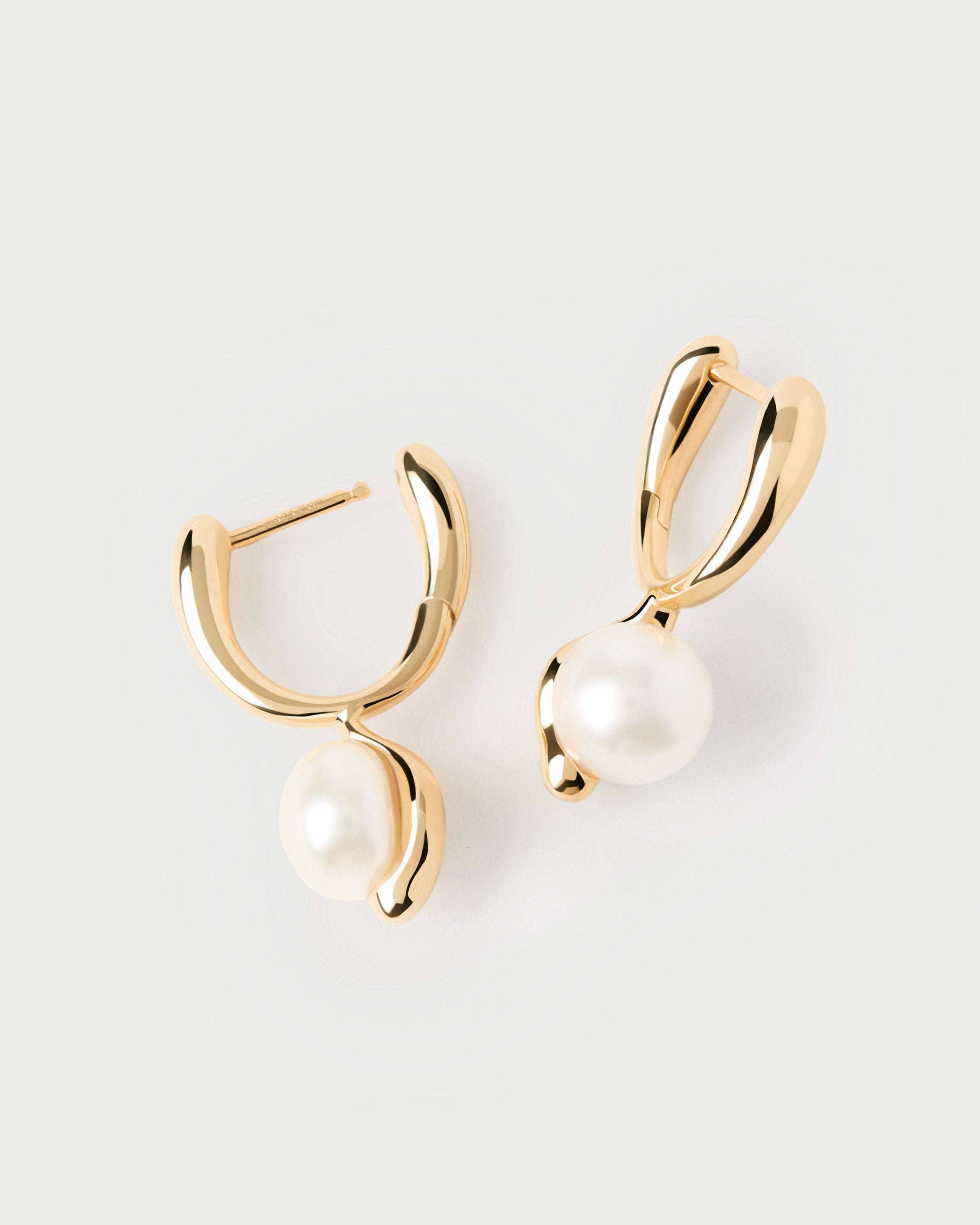 GRID La Perla Hoops - Elegant Gold-Plated Hoop Earrings for Women | Perfect for Parties, Weddings & Everyday Wear