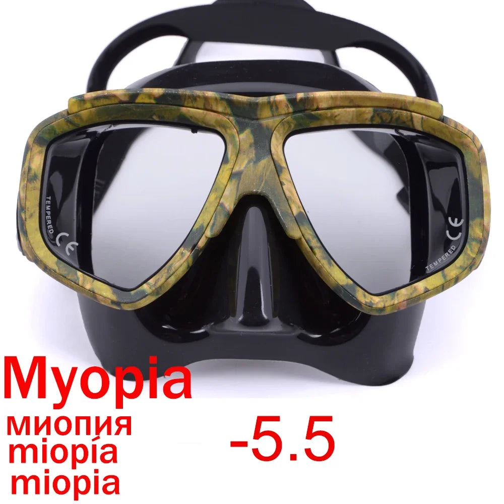 Aleefa Unisex Anti-Fog Swim Goggles with Tempered Glass Lens for Myopia - Comfortable Silicone Frame for Swimming, Snorkeling & Water Sports