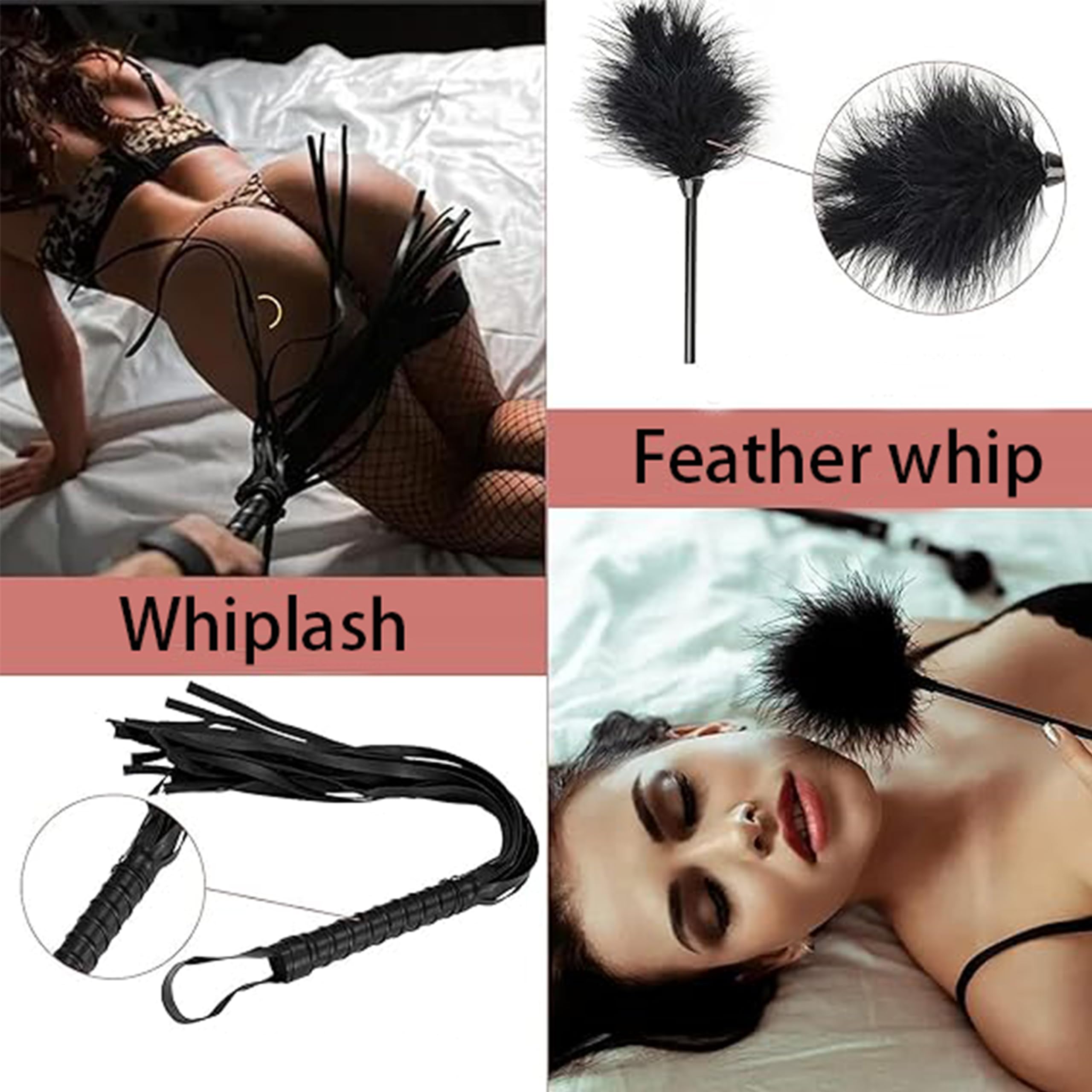 Quintrost 12-Piece SM Bondage Kit for Couples - Beginner-Friendly BDSM Restraint Set with Handcuffs, Blindfold & Nipple Clamps - Black Sex Toys for Sensual Play & Spicing Up Relationships